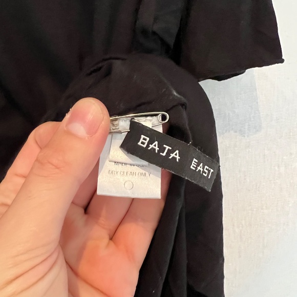 Baja East - Black Liquid Silk T-Shirt - Unisex Chic Draped Tunic - 80% OFF SALE! - Picture 6 of 7